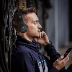 Casque Audio Stereo Bluetooth Sans Fil Modèle P47, Pliable - Noir -Musique recherchée. kask bt p47 bk 3