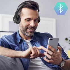 Casque Audio Stereo Bluetooth Sans Fil Modèle P47, Pliable - Noir -Musique recherchée. kask bt p47 bk 4