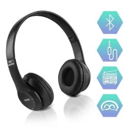 Casque Audio Stereo Bluetooth Sans Fil Modèle P47, Pliable - Noir