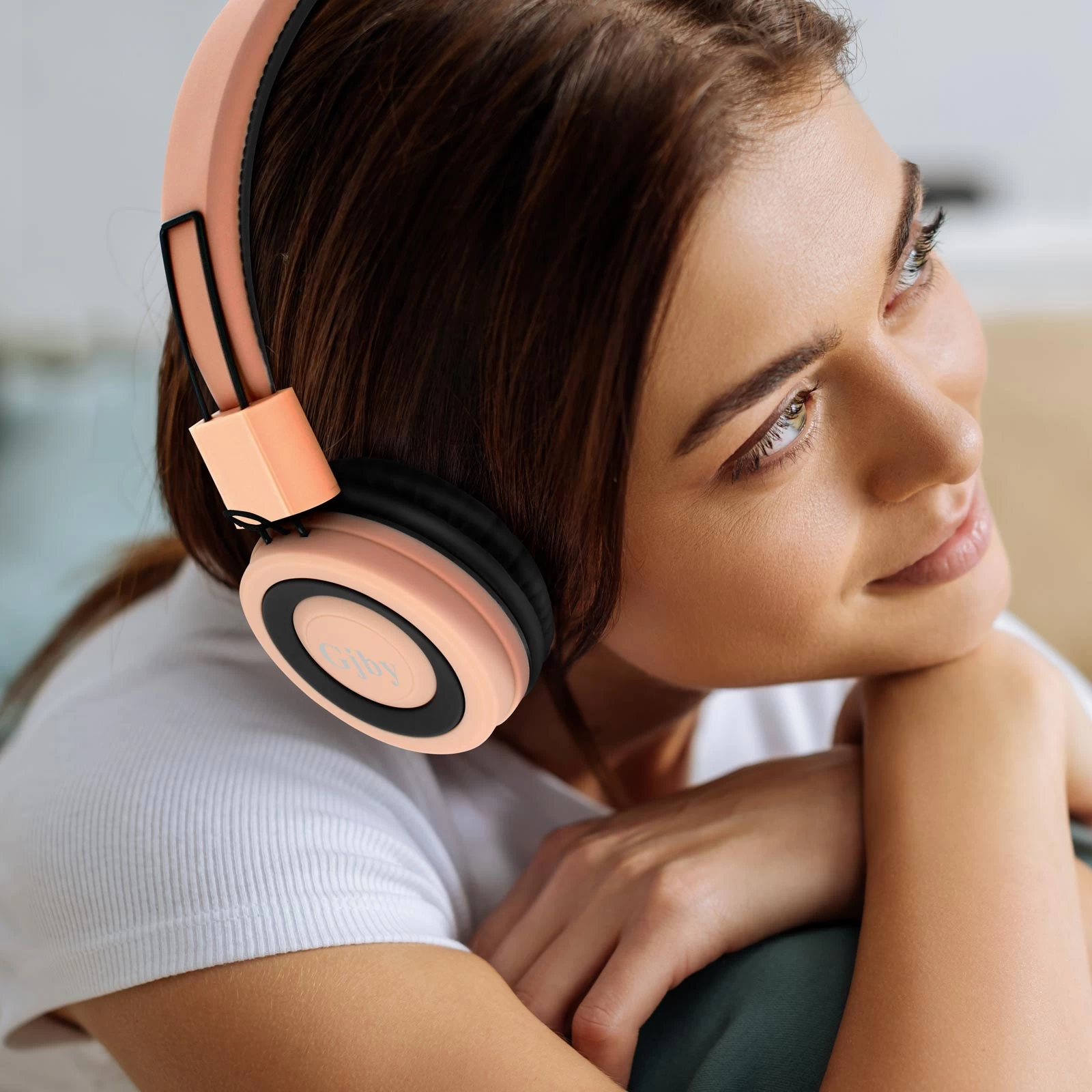 Casque Audio Stereo Avec Jack 3.5mm - Rose 5 Casque Audio Stereo Avec Jack 3.5mm - Rose – Image 3