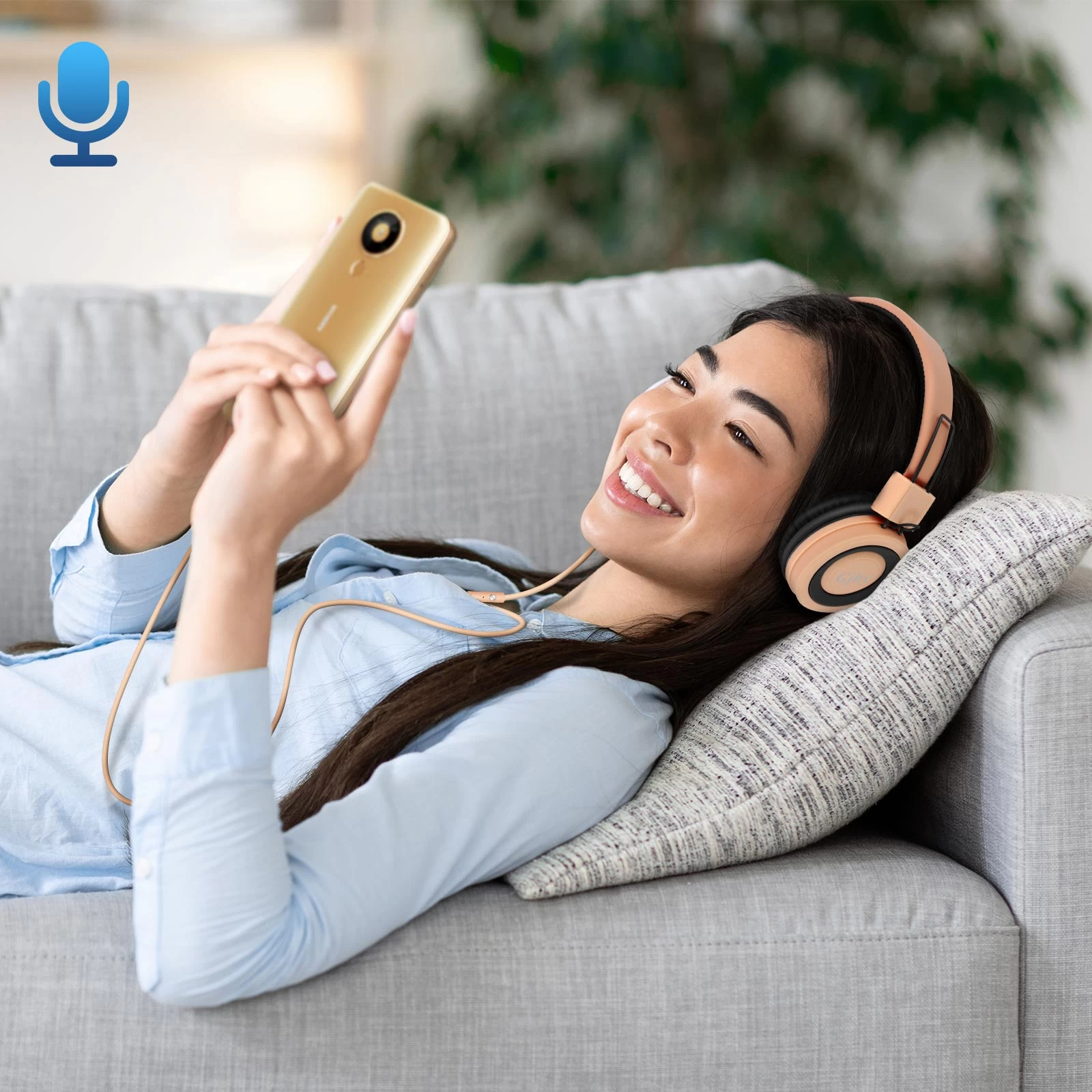 Casque Audio Stereo Avec Jack 3.5mm - Rose 6 Casque Audio Stereo Avec Jack 3.5mm - Rose – Image 4