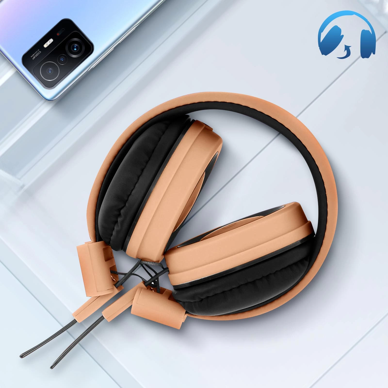 Casque Audio Stereo Avec Jack 3.5mm - Rose 7 Casque Audio Stereo Avec Jack 3.5mm - Rose – Image 5