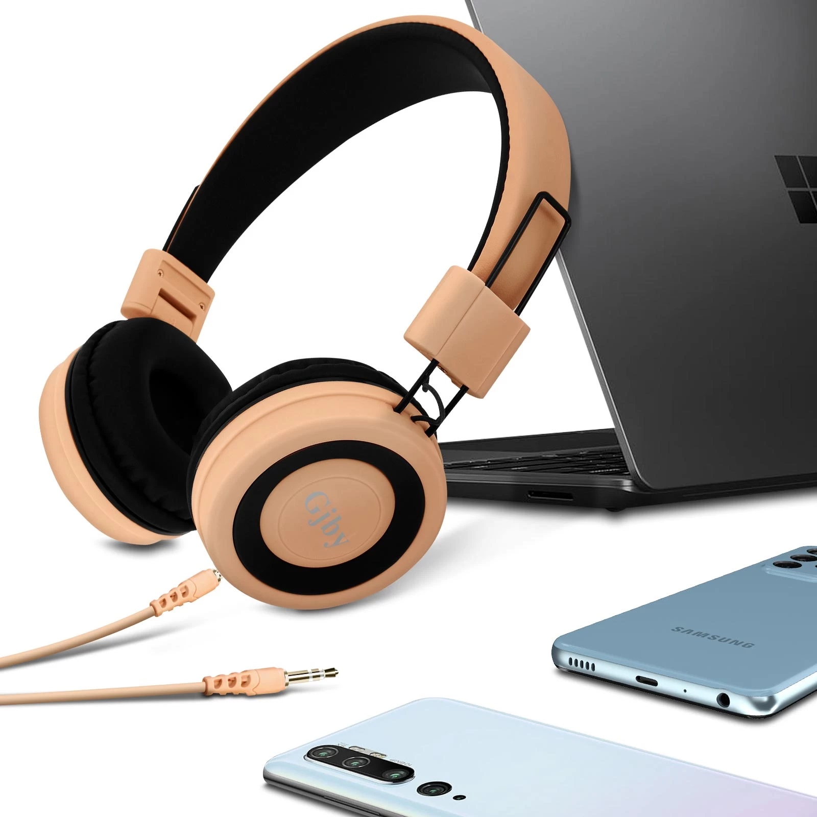 Casque Audio Stereo Avec Jack 3.5mm - Rose 11 Casque Audio Stereo Avec Jack 3.5mm - Rose – Image 9