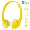 Casque Enfant Avec Arceau Réglable, Jack 3.5mm - Jaune