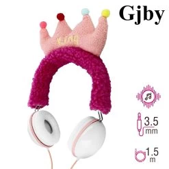 Casque Audio Reine Avec Fourrure Peluche