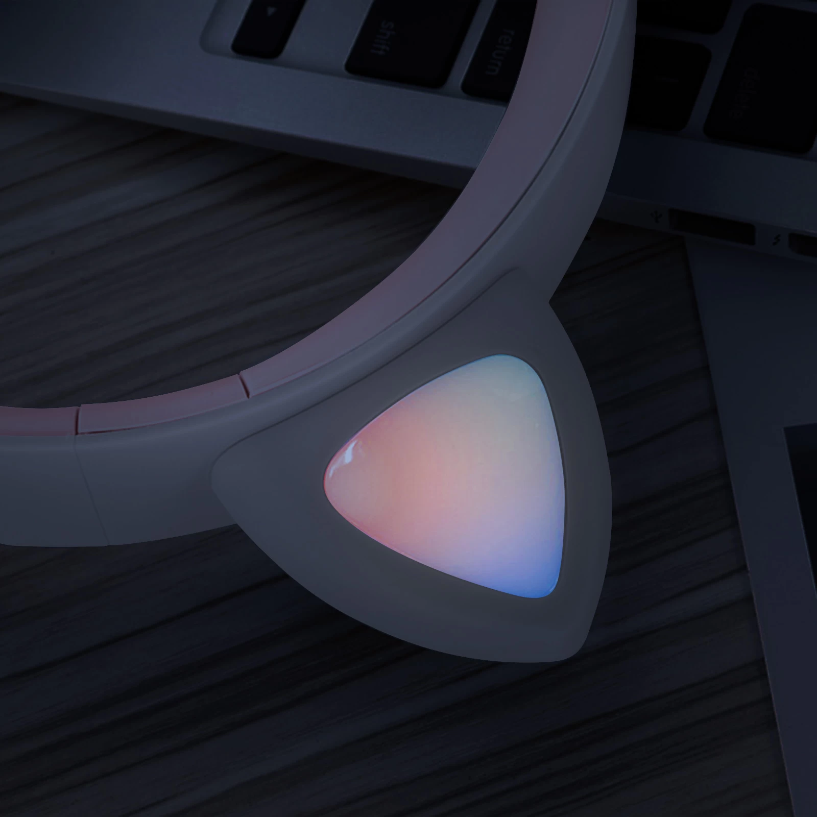 Casque Audio Bluetooth 5.0 Design Oreilles De Chat - Beige 8 Casque Audio Bluetooth 5.0 Design Oreilles De Chat - Beige – Image 6