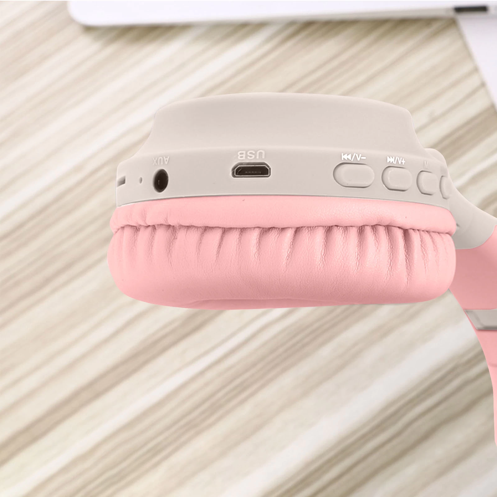 Casque Audio Bluetooth 5.0 Design Oreilles De Chat - Beige 9 Casque Audio Bluetooth 5.0 Design Oreilles De Chat - Beige – Image 7