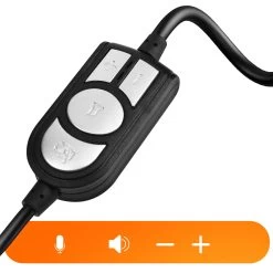 Casque Filaire Pour Ordinateur Avec Micro Sur Perche, Boutons De Commande - LinQ -Musique recherchée. kask linq 0167 3