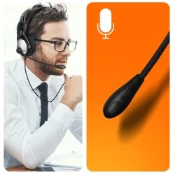 Casque Filaire Pour Ordinateur Avec Micro Sur Perche, Boutons De Commande - LinQ -Musique recherchée. kask linq 0167 6