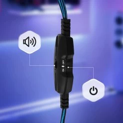 Casque Gamer Filaire Jack 3.5mm, Micro Réglable, Lumières RGB, Linq GM6060 Pour PC, Smartphone, Tablette, Xbox, PS4, Switch… -Musique recherchée. kask linq gm6060 7