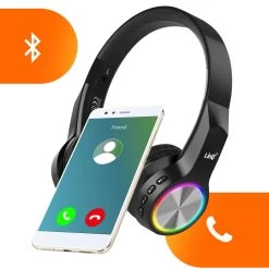Casque Bluetooth RGB Avec Rétroéclairage LED, Kit Main Libre - LinQ -Musique recherchée. kask linq r5230 9
