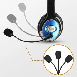 Casque Micro Pour PC Branchement Double Jack Casque + Micro - Linq -Musique recherchée. kask linq s195 8