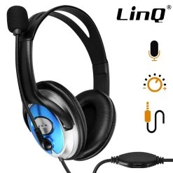 Casque Micro Pour PC Branchement Double Jack Casque + Micro - Linq
