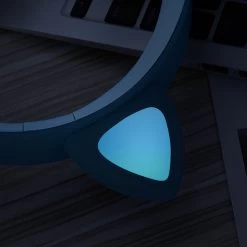 Casque Audio Bluetooth 5.0 Design Oreilles De Chat - Bleu Nuit -Musique recherchée. kask nt minou 6