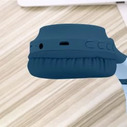 Casque Audio Bluetooth 5.0 Design Oreilles De Chat - Bleu Nuit -Musique recherchée. kask nt minou 7