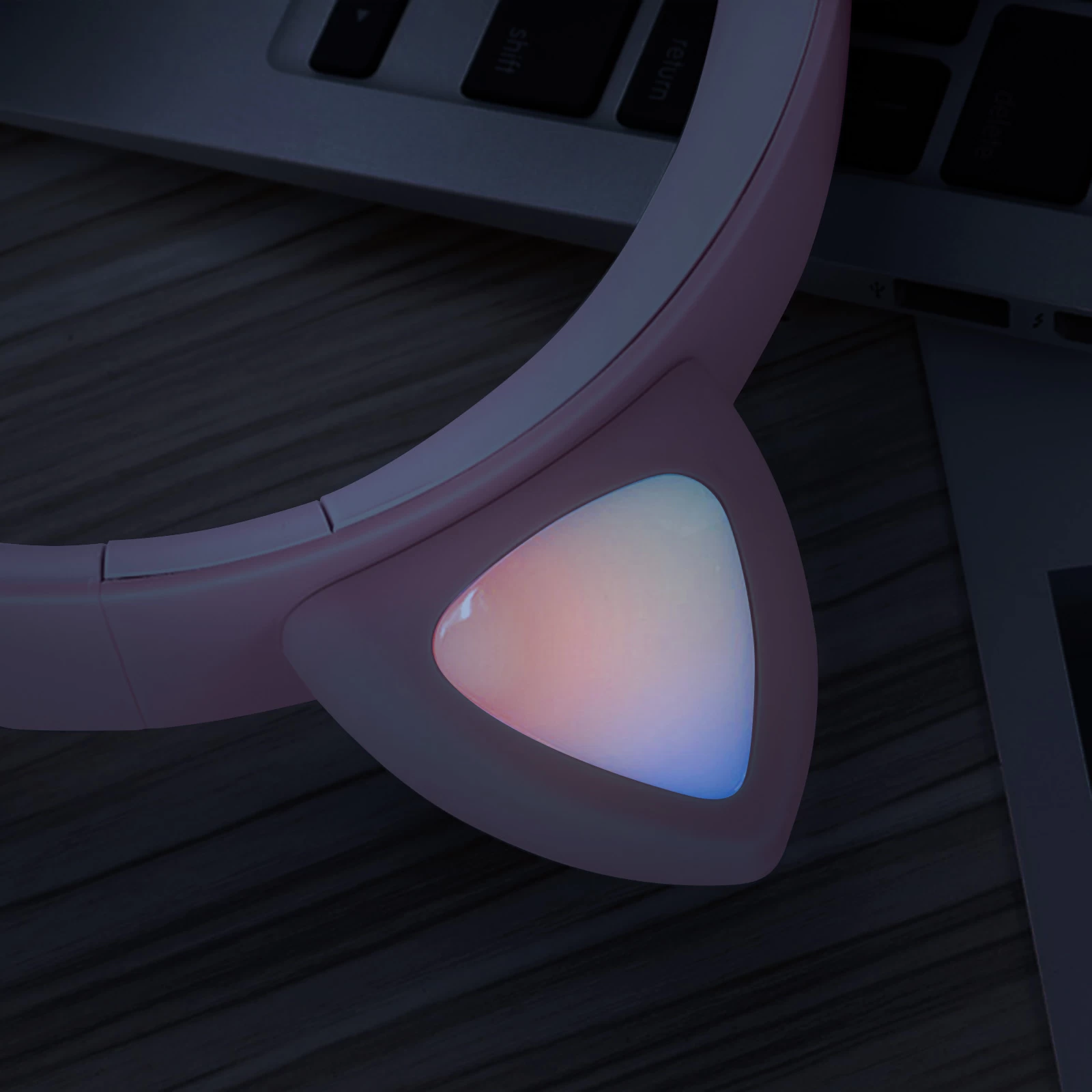 Casque Audio Bluetooth 5.0 Design Oreilles De Chat - Rose 8 Casque Audio Bluetooth 5.0 Design Oreilles De Chat - Rose – Image 6