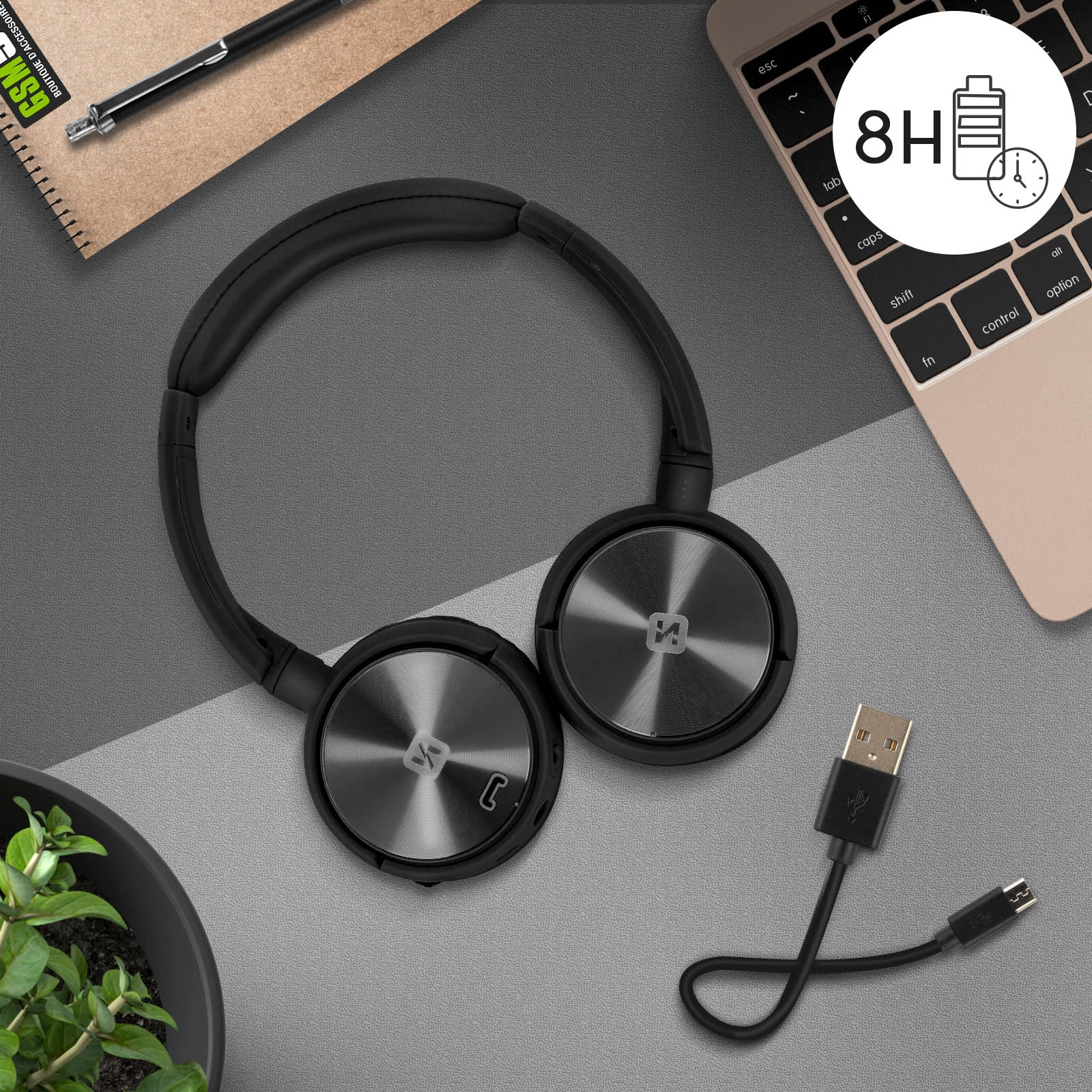 Casque Audio Bluetooth Appels & Musique, Tuner FM Intégré / Port MicroSD , Swissten Trix - Noir 9 Casque Audio Bluetooth Appels & Musique, Tuner FM Intégré / Port MicroSD , Swissten Trix - Noir – Image 7