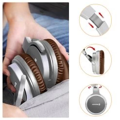 Casque Bluetooth 5.3 Extra Bass Étanche IPX3 Avec Autonomie 16 Heures, Swissten Jumbo - Marron / Argenté 19 Casque Bluetooth 5.3 Extra Bass Étanche IPX3 Avec Autonomie 16 Heures, Swissten Jumbo - Marron / Argenté -Musique recherchée. kask swiss jum br 9