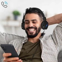 Casque Audio Son Stéréo EXtra-Bass - Fonct. Micro + Télécommande - Noir -Musique recherchée. kask y6038 bk dv2 4