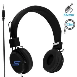 Casque Audio Son Stéréo EXtra-Bass - Fonct. Micro + Télécommande - Noir