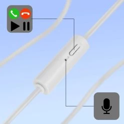 Casque Audio Son Stéréo EXtra-Bass - Fonct. Micro + Télécommande - Blanc -Musique recherchée. kask y6038 wh dv2 5