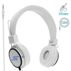 Casque Audio Son Stéréo EXtra-Bass - Fonct. Micro + Télécommande - Blanc