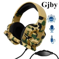 Casque Gamer Stéréo Avec Micro, Jack 3.5mm Et Câble Tressé - Camouflage Desert