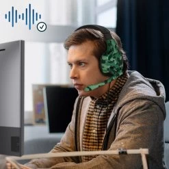 Casque Gamer Stéréo Avec Micro, Jack 3.5mm Et Câble Tressé - Camouflage Vert -Musique recherchée. kaskga g4 gn 7