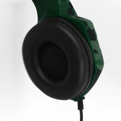 Casque Gamer Stéréo Avec Micro, Jack 3.5mm Et Câble Tressé - Camouflage Vert -Musique recherchée. kaskga g4 gn 8