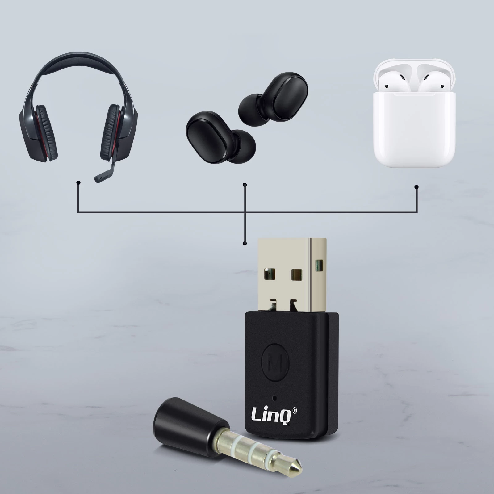 Adaptateur Bluetooth PS4, Transmetteur / Récepteur USB Pour Casque, Ecouteurs Sans Fil, Linq - Noir 8 Adaptateur Bluetooth PS4, Transmetteur / Récepteur USB Pour Casque, Ecouteurs Sans Fil, Linq - Noir – Image 6