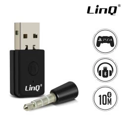 Adaptateur Bluetooth PS4, Transmetteur / Récepteur USB Pour Casque, Ecouteurs Sans Fil, Linq - Noir