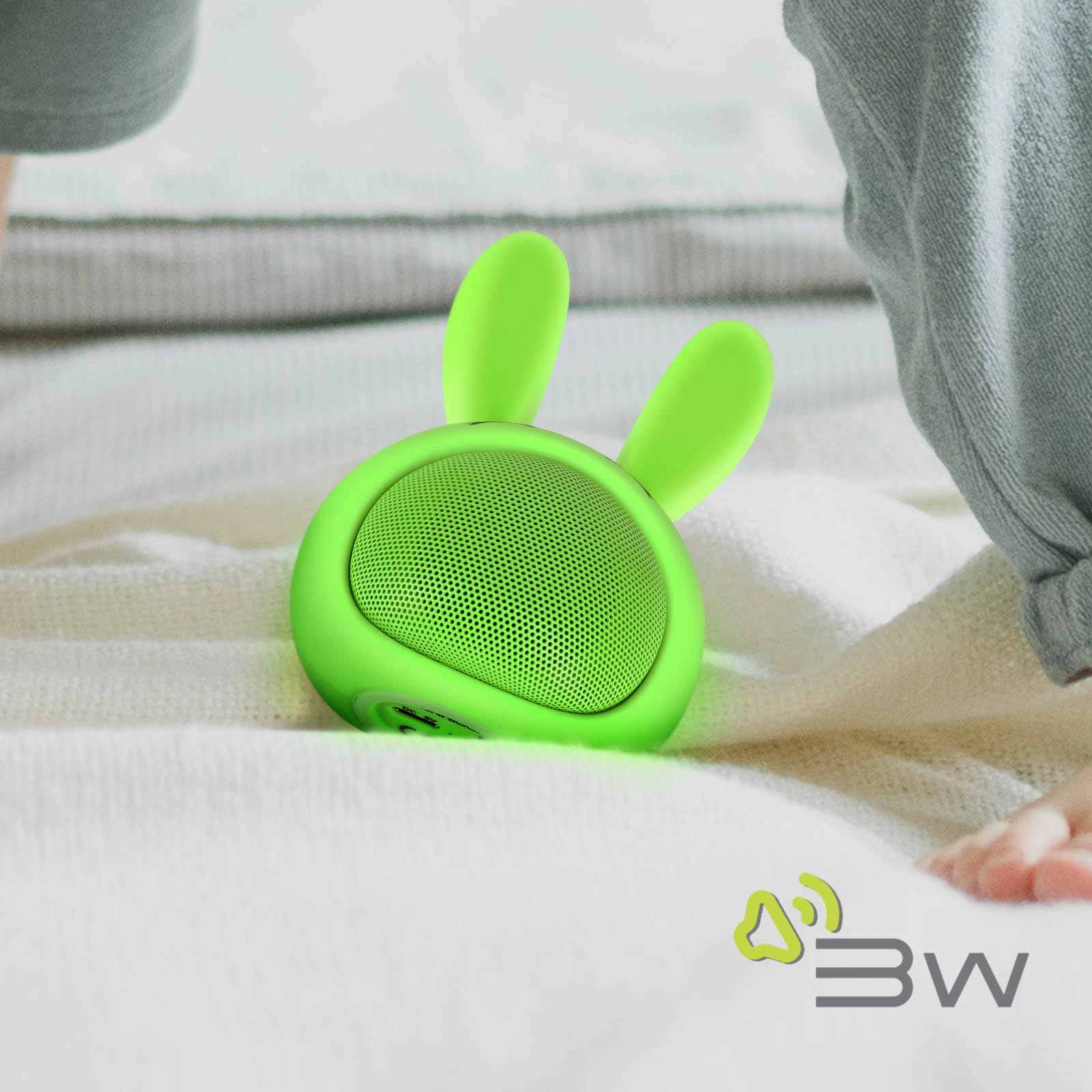 Enceinte Lumineuse Bluetooth 3W, Moxie Mini Boom Light - Lapin Vert 7 Enceinte Lumineuse Bluetooth 3W, Moxie Mini Boom Light - Lapin Vert – Image 5