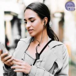 Écouteurs Kit Piéton Defunc, Intra-auriculaire Avec Design Micro-cravate, Bluetooth 4.1 - Noir -Musique recherchée. kpt dfc hybrid bk 4