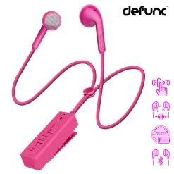 Écouteurs Kit Piéton Bluetooth Defunc, Design Micro-cravate Avec Télécommande - Rose
