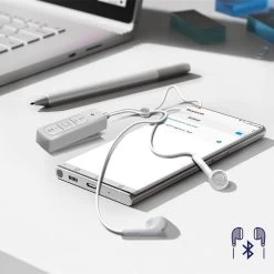 Écouteurs Kit Piéton Bluetooth Defunc, Design Micro-cravate Avec Télécommande - Blanc -Musique recherchée. kpt dfc talk wh 6