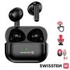 Écouteurs Sans-fil Bluetooth, Boitier De Charge Avec Commande Tactile Et Autonomie 4h, Swissten Minipods - Noir -Musique recherchée. minipods bk r