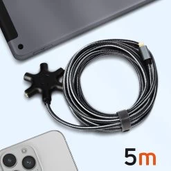 Câble Audio Lightning Vers 5x Prises Jack Femelle, Adaptateur IPhone 5 En 1 LinQ 5 Mètres - Noir 17 Câble Audio Lightning Vers 5x Prises Jack Femelle, Adaptateur IPhone 5 En 1 LinQ 5 Mètres - Noir -Musique recherchée. pat 500 7