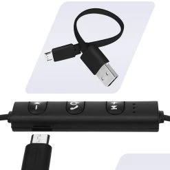 Écouteurs Sport Bluetooth Stéréo - Contours D'oreilles Silicone Ultra Confort + Pochette De Rangement - Noir -Musique recherchée. q10 bk dv2 11