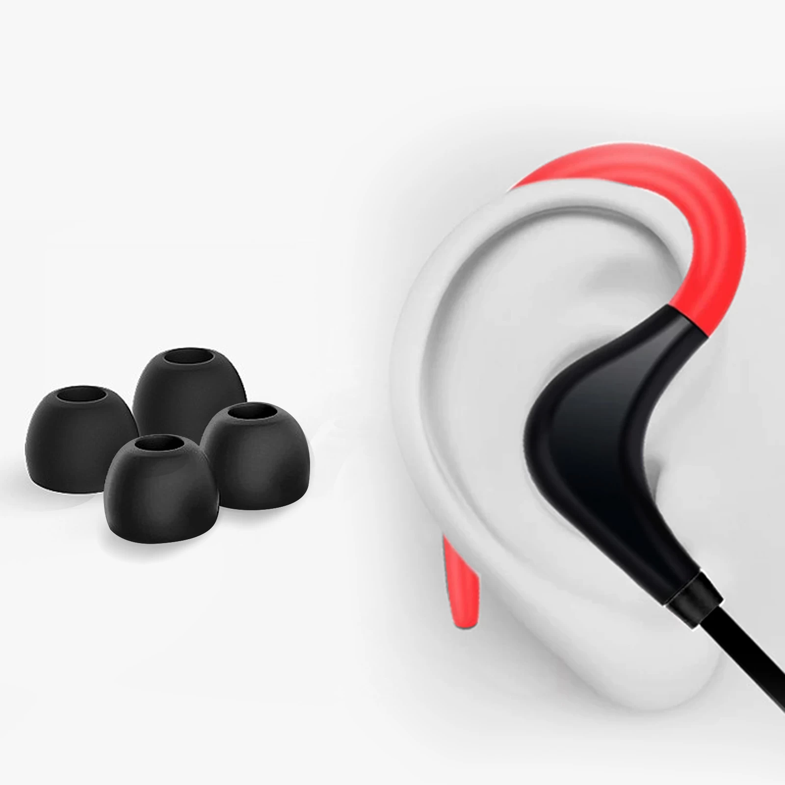 Écouteurs Sport Bluetooth Stéréo - Contours D'oreilles Silicone Ultra Confort + Pochette De Rangement - Rouge 7 Écouteurs Sport Bluetooth Stéréo - Contours D'oreilles Silicone Ultra Confort + Pochette De Rangement - Rouge – Image 5