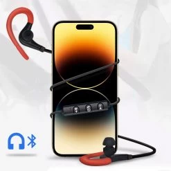 Écouteurs Sport Bluetooth Stéréo - Contours D'oreilles Silicone Ultra Confort + Pochette De Rangement - Rouge 17 Écouteurs Sport Bluetooth Stéréo - Contours D'oreilles Silicone Ultra Confort + Pochette De Rangement - Rouge -Musique recherchée. q10 rd dv2 6
