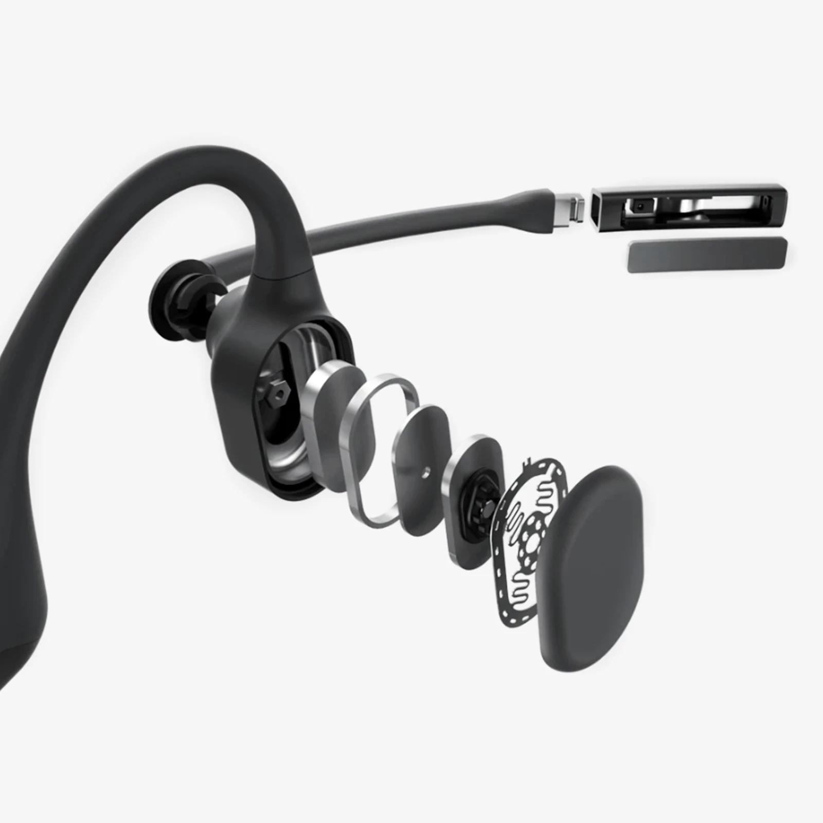 Casque Conduction Osseuse Shokz OpenComm Bluetooth 5.1, Microphone à Perche Titanium, Charge Ultra-Rapide - Noir 4 Casque Conduction Osseuse Shokz OpenComm Bluetooth 5.1, Microphone à Perche Titanium, Charge Ultra-Rapide - Noir – Image 2