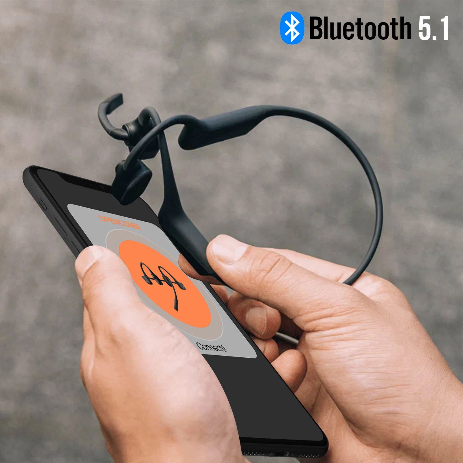 Casque Conduction Osseuse Shokz OpenComm Bluetooth 5.1, Microphone à Perche Titanium, Charge Ultra-Rapide - Noir 6 Casque Conduction Osseuse Shokz OpenComm Bluetooth 5.1, Microphone à Perche Titanium, Charge Ultra-Rapide - Noir – Image 4