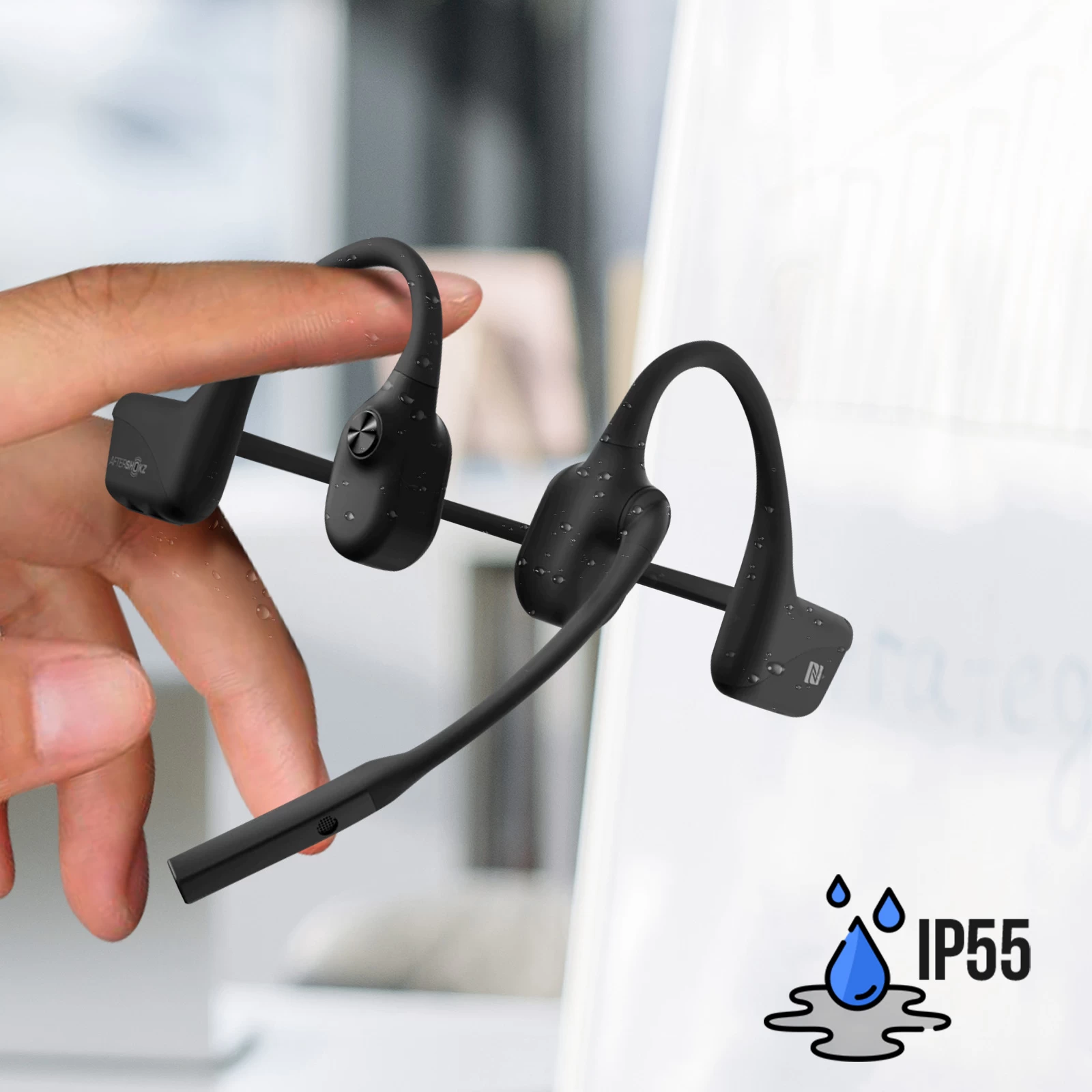 Casque Conduction Osseuse Shokz OpenComm Bluetooth 5.1, Microphone à Perche Titanium, Charge Ultra-Rapide - Noir 10 Casque Conduction Osseuse Shokz OpenComm Bluetooth 5.1, Microphone à Perche Titanium, Charge Ultra-Rapide - Noir – Image 8