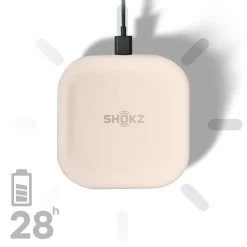Écouteurs Sport Sans Fil Shokz OpenFit, Bluetooth 5.2 - Beige -Musique recherchée. skz fit bg 10