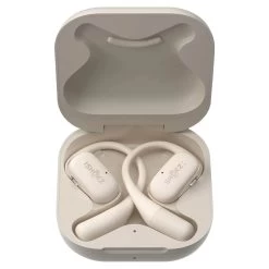 Écouteurs Sport Sans Fil Shokz OpenFit, Bluetooth 5.2 - Beige -Musique recherchée. skz fit bg 2