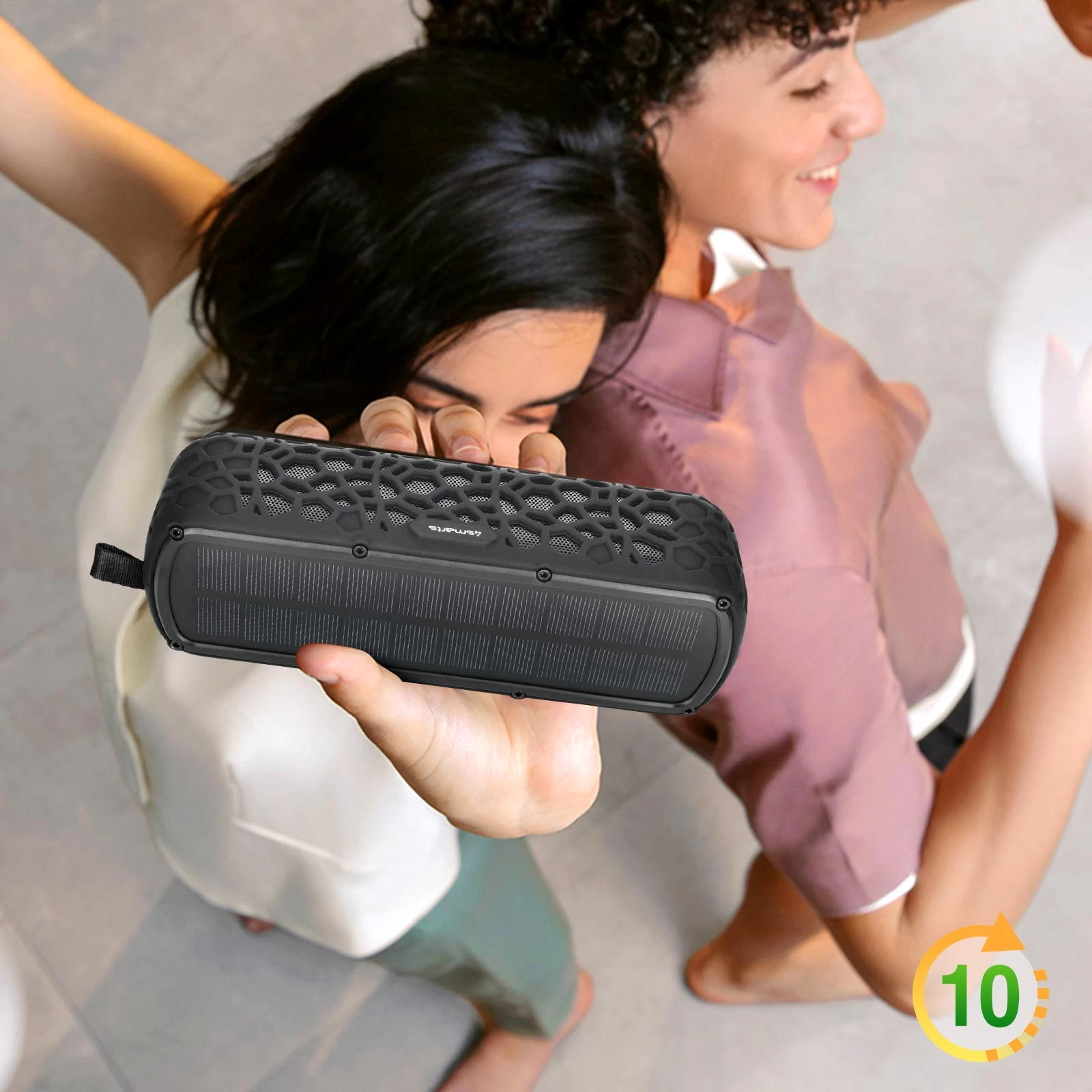 Enceinte Bluetooth Etanche Solaire - Endless Summer By 4Smarts, Son Puissant, Norme IPX6 Et Lumière LED 5 Enceinte Bluetooth Etanche Solaire - Endless Summer By 4Smarts, Son Puissant, Norme IPX6 Et Lumière LED – Image 3