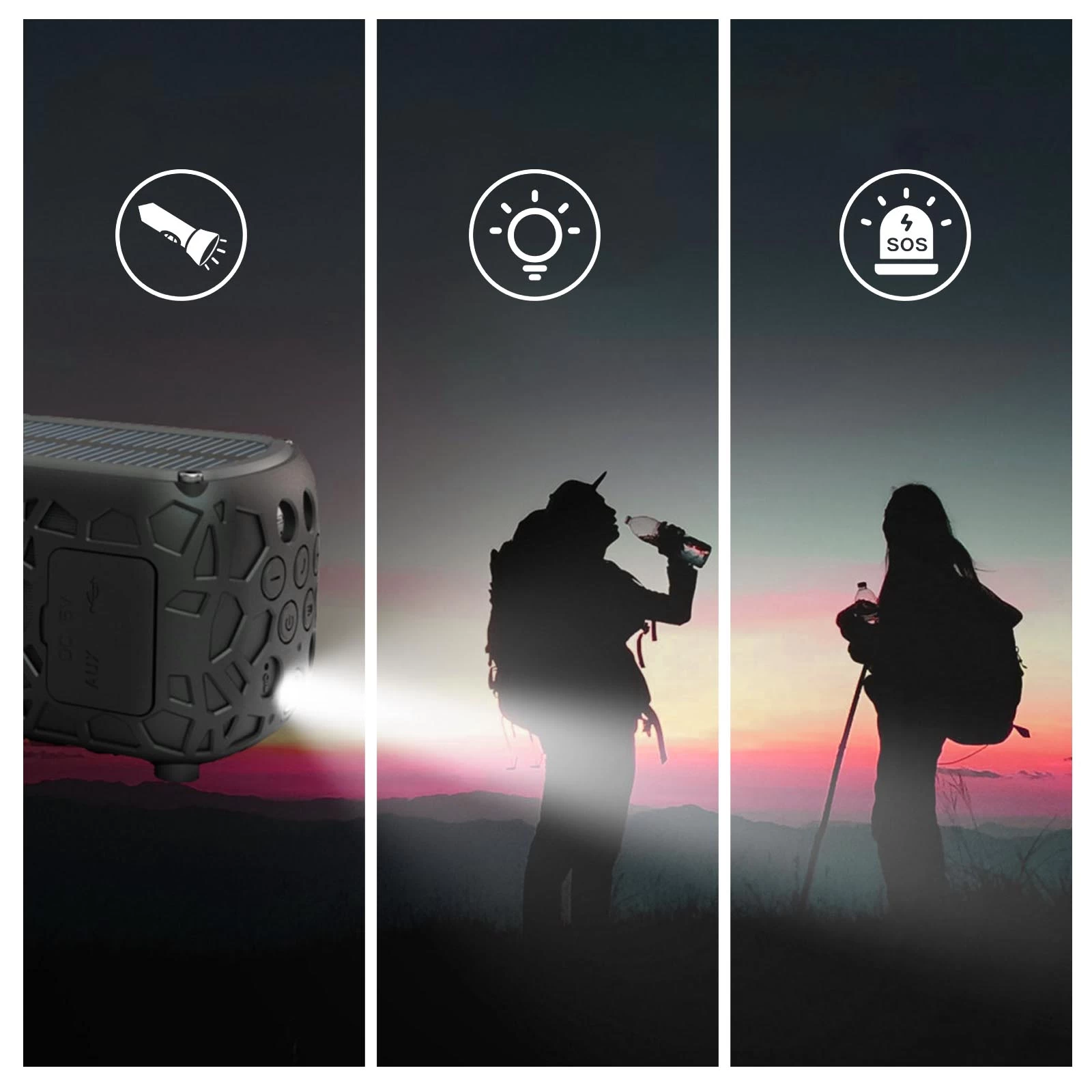 Enceinte Bluetooth Etanche Solaire - Endless Summer By 4Smarts, Son Puissant, Norme IPX6 Et Lumière LED 9 Enceinte Bluetooth Etanche Solaire - Endless Summer By 4Smarts, Son Puissant, Norme IPX6 Et Lumière LED – Image 7