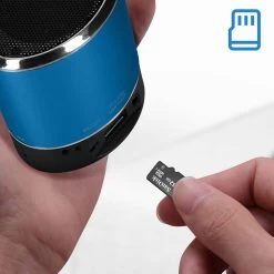 Mini Enceinte Bluetooth Venus Avec Bass Puissante, Métallisé - Bleu -Musique recherchée. spik a38s bl 5