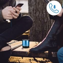 Mini Enceinte Bluetooth Venus Avec Bass Puissante, Métallisé - Bleu -Musique recherchée. spik a38s bl 7