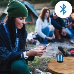 Mini Enceinte Bluetooth Venus Avec Bass Puissante, Métallisé - Bleu -Musique recherchée. spik a38s bl 9